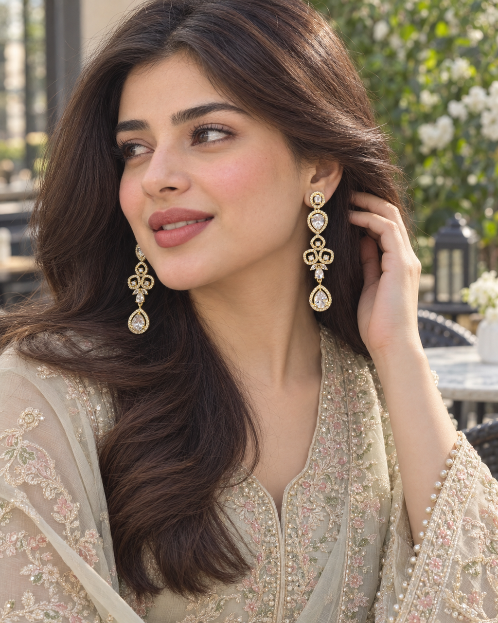 Royal Gold 1 Carat Drop Earrings 015