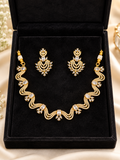 Luxury Gold-Tone Crystal Necklace & Earrings Set | Elegant Statement Jewellery