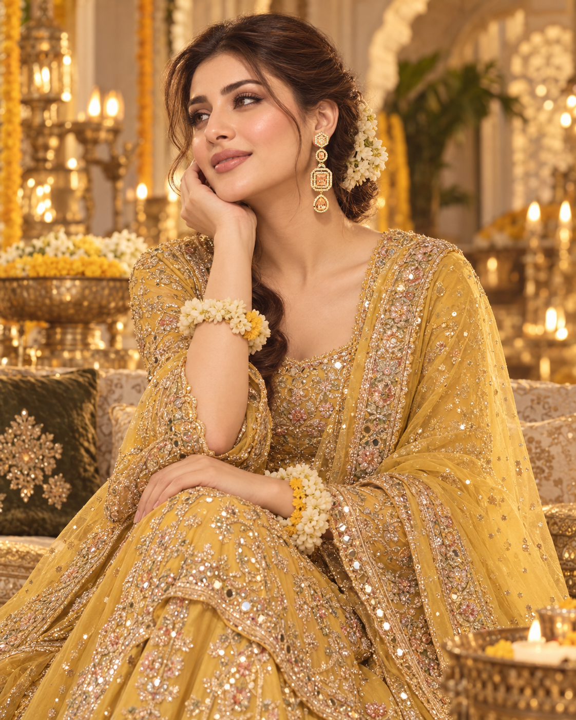 Royal Gold 1 Carat Drop Earrings