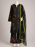 Full Embroidered Chikankari Lawn Suit With Printed Plazo & Embroidered Chiffon Dupatta | 3 Piece