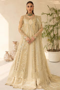 Golden Aura - 3pc Embroidered Net Dress
