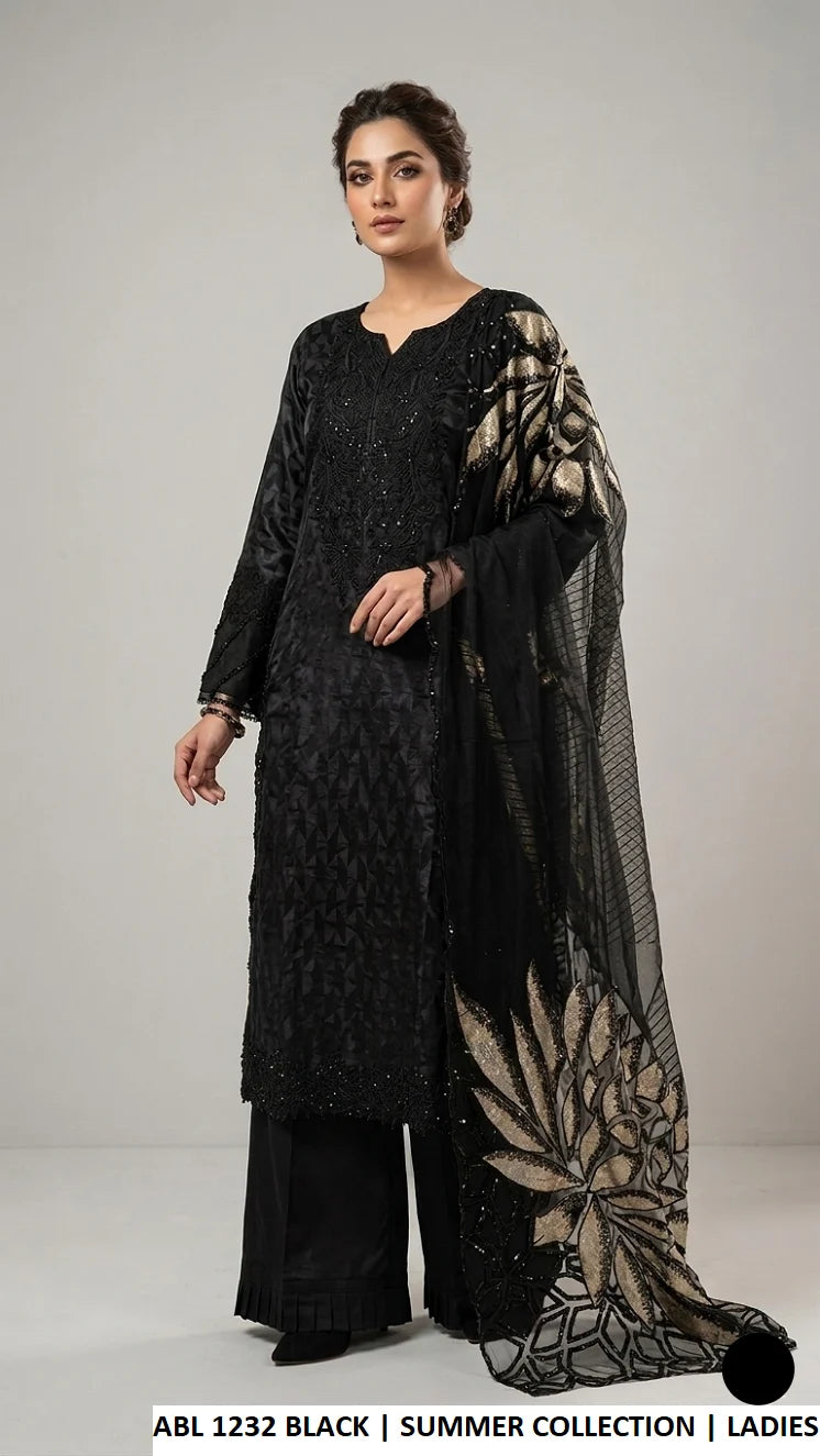 3pc Embroidered Khadi Net Dress ABL 1232 - Ready To Wear
