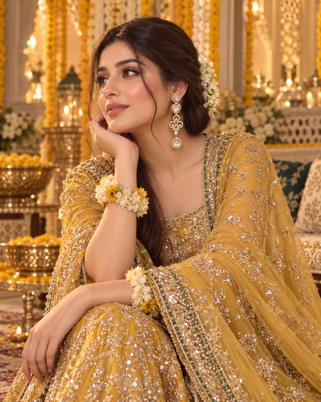 Royal Gold 1 Carat Drop Earrings 015
