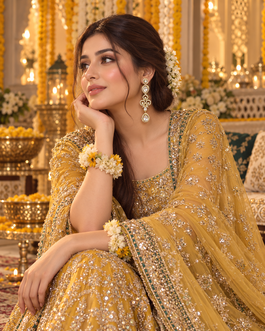 Royal Gold 1 Carat Drop Earrings 015
