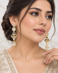 Royal Gold 1 Carat Drop Earrings 015
