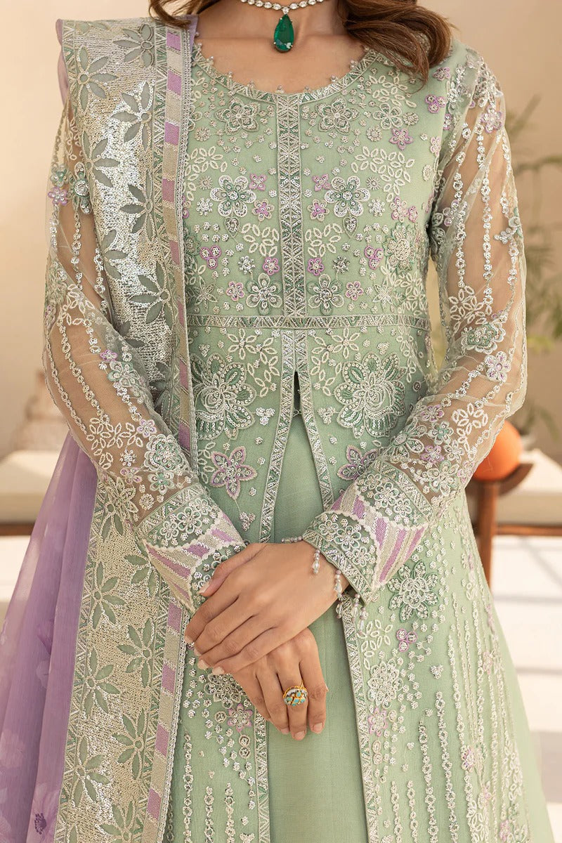 Sage Luxe - 3pc Embroidered Net Dress