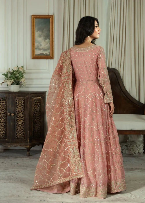Chiffon Maxi in Blush Pink by Haseens Official