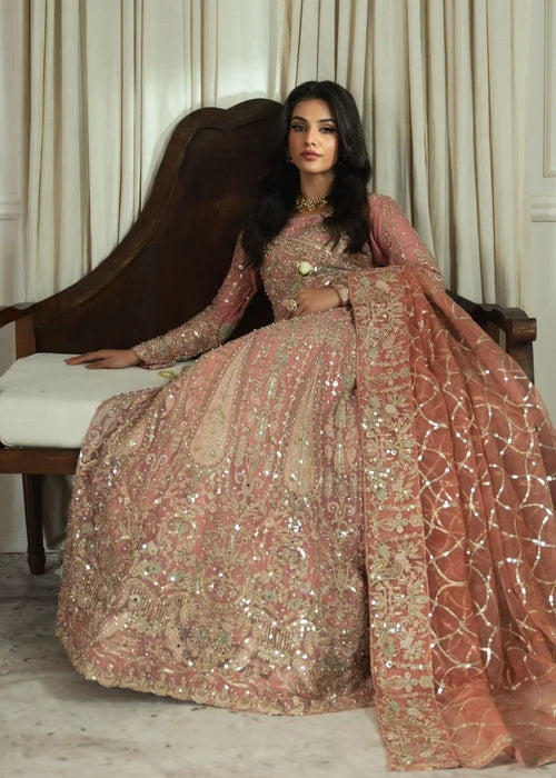 Chiffon Maxi in Blush Pink by Haseens Official