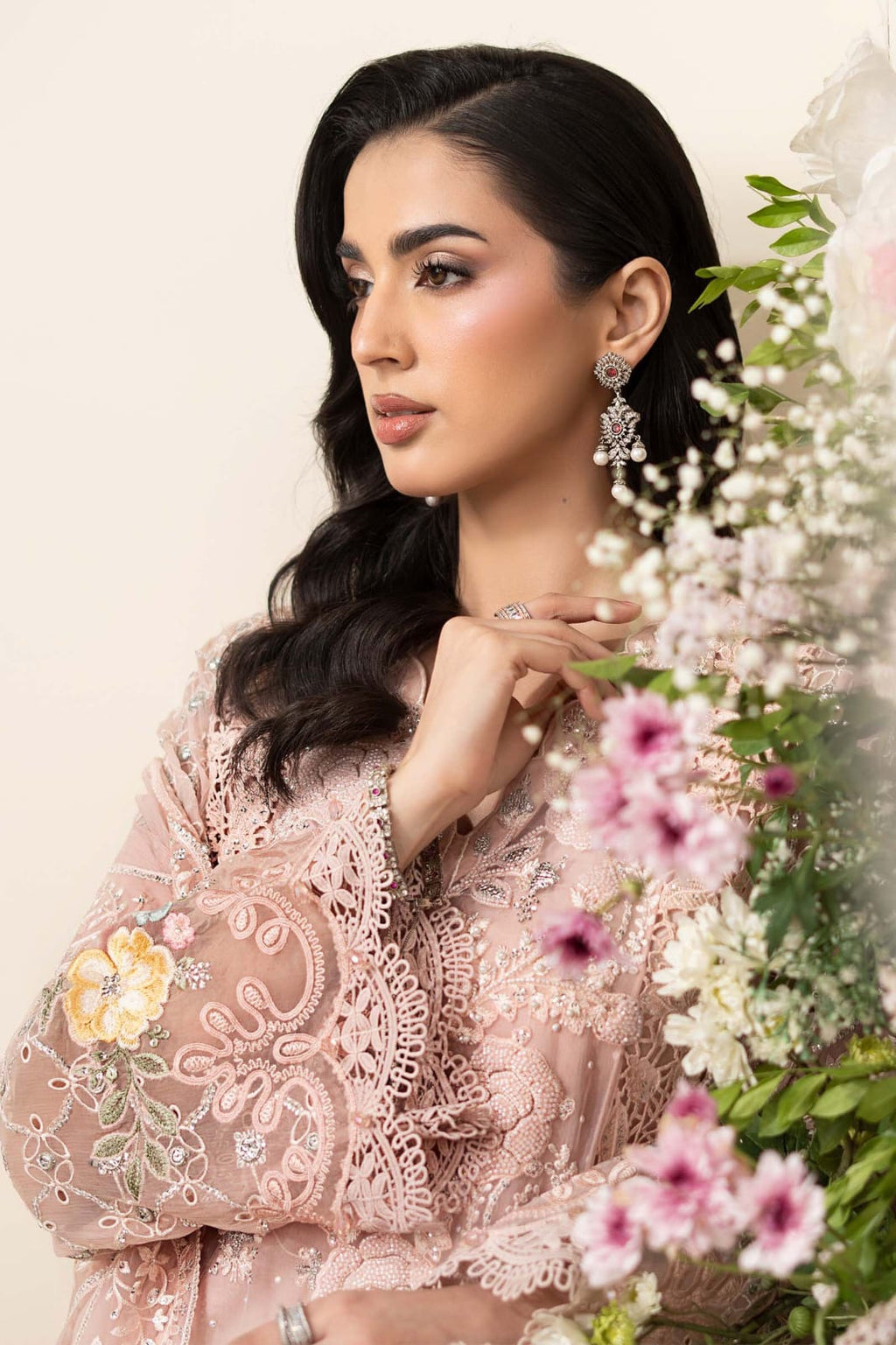 3 Piece Embroidered Chiffon Suit