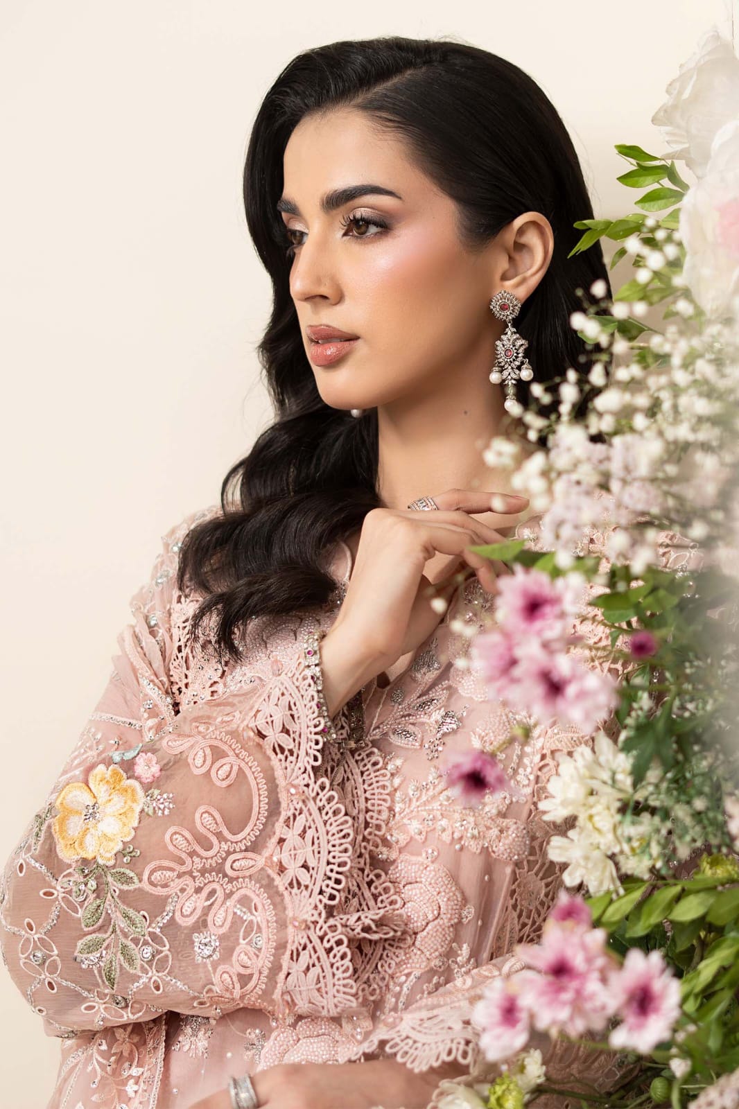 3 Piece Embroidered Chiffon Suit