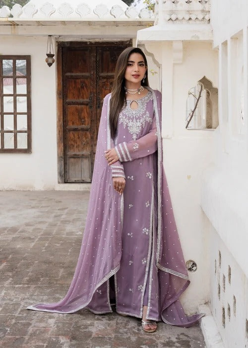 Chiffon Pishwas Embroidered 3pc - Partywear Collection