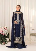 Luxury chiffon 3pc embroidered suit - Wedding Collection
