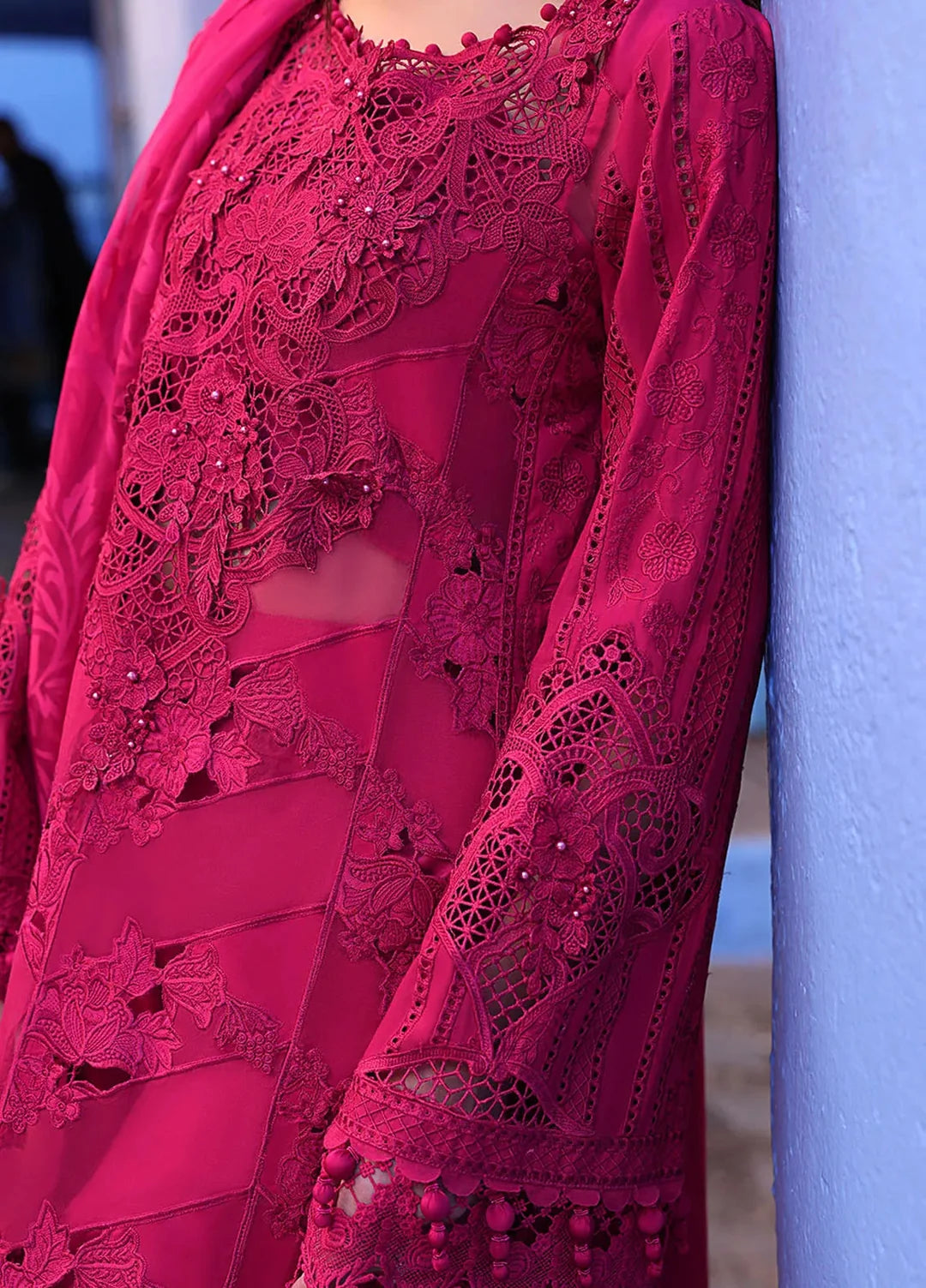 Cotton Embroidered 3-Piece Ready-to-Wear Suit, XL