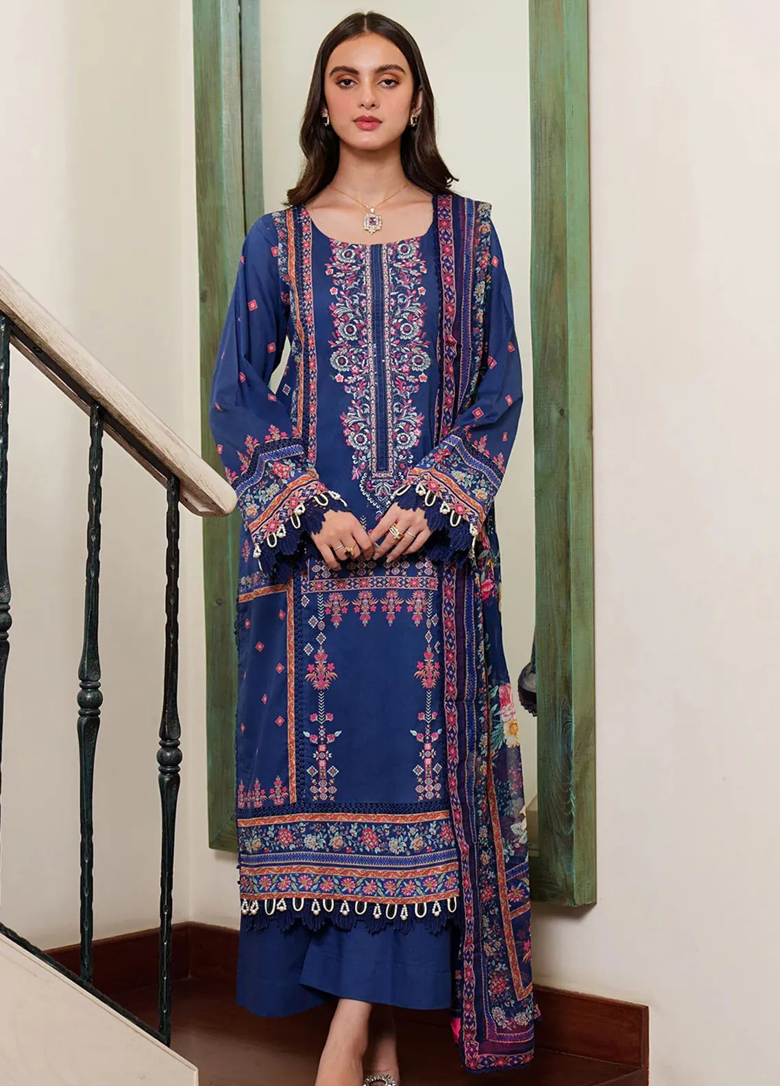 Embroidered Lawn Shirt Digitally Printed Dupatta & Plazo